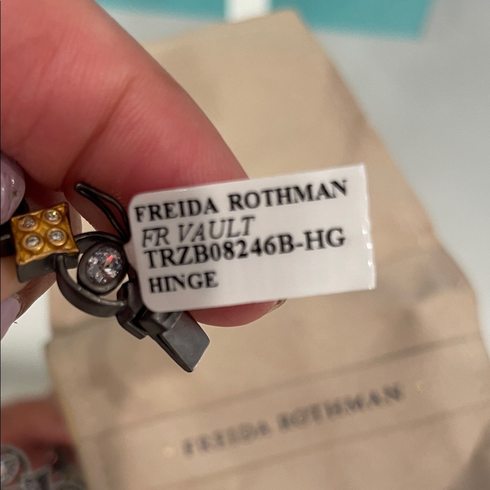 Freida Rothman Solid Sterling Silver,18k Good plate Bracelet. NWT - Picture 5 of 9